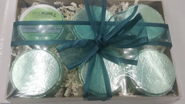 Gift Set with 6 Aromatherapy Shower Tablets - Eucalyptus - 100% Natural Essential Oil Blends - Image 3