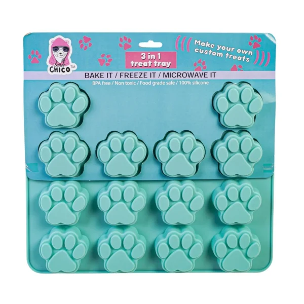 Set of 2 Pet Treat Baking Tray- Freeze, Bake, Microwave (Bones & Paws) - Image 6