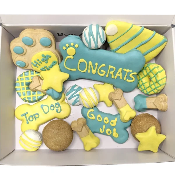 Congrats Themed Dog Treats Gift Box - Image 2