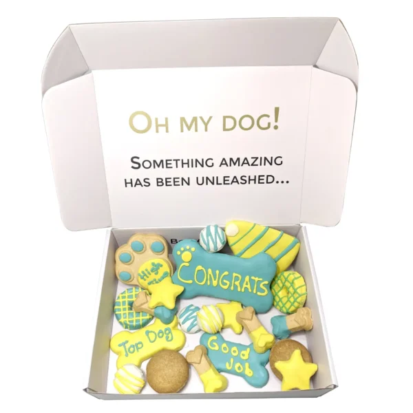 Congrats Themed Dog Treats Gift Box - Image 3