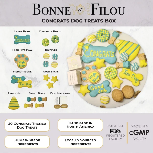 Congrats Themed Dog Treats Gift Box - Image 4