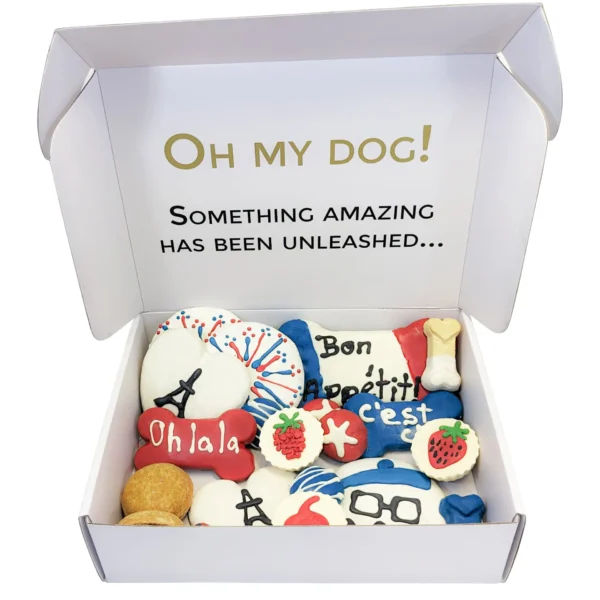 French Themed Dog Treats Gift Box - Image 3