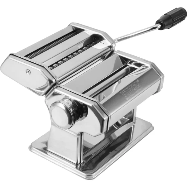 VEVOR Pasta Maker Machine, 9 Adjustable Thickness Settings Noodles Maker, Stainless Steel Noodle Rollers and Cutter, Manual Hand Press, Pasta Making Kitchen Tool Kit, Perfect for Spaghetti Lasagna - Image 9