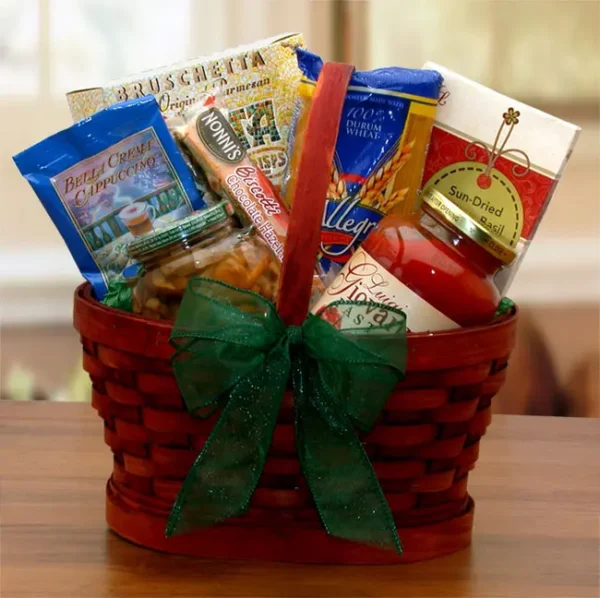 Mini Italian Dinner For Two Gift Basket - italian dinner gift basket