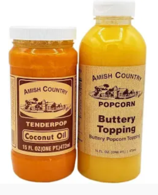 Amish Country Popcorn | Coconut Oil and Buttery Topping Bundle