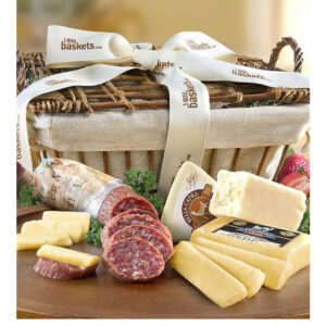Fall Meat & Cheese Collection in Willow Basket